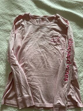 Vineyard Vines Long Sleeve Pocket Tee - Pale Pink